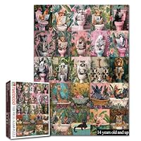 Tucocoo – 1000 Stück Jigsaw Puzzles für Erwachsene Bunte Tierwelt Bade
