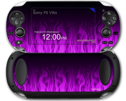 PlayStation Vita - shop Amazon.com: Sony PS Vita Skin Fire Purple by WraptorSkinz