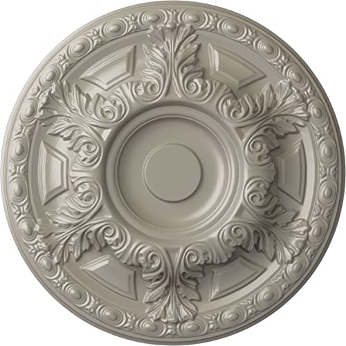 Ekena Millwork CM24GAPWS 23-1/2" x 2-3/4" Granada Ceiling Medallion, Pearl White