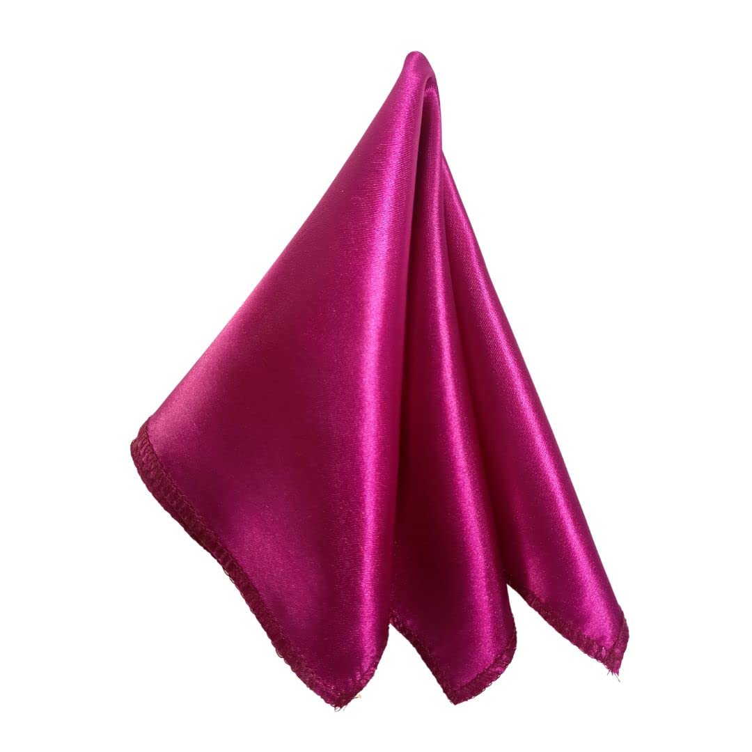 Satin Pocket Square for Men, Wedding Handkerchief for Suits, Blazers & Tuxedo Men's Pocket Square (Purple)-image-27