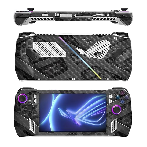 Image of MightySkins Carbon Fiber Skin Compatible with Asus ROG Ally - Tech Wave | Protective, Durable Textured Carbon Fiber Finish | Easy to Apply, Remove, and Change Style