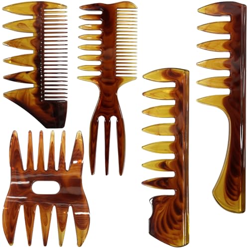 Kit de 5 Peines para Estilizado Profesional Rojo miniatura 1