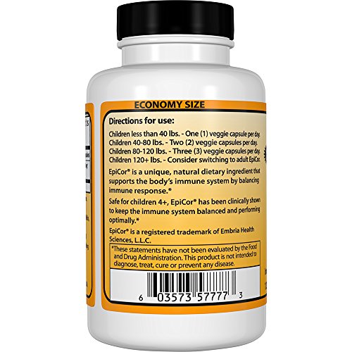 Healthy Origins Epicor For Kids 125 Mg, 150 Veggie Caps #TOP3