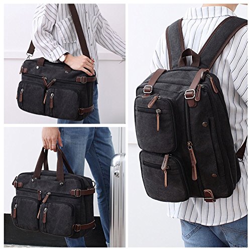 ZYSY 3-in-1 Canvas Messenger Backpack - Image 5