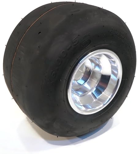 The ROP Shop Neumático Slick de carreras sin cámara 11x6.00-5 con rueda de aluminio para bicicleta Drift Trike