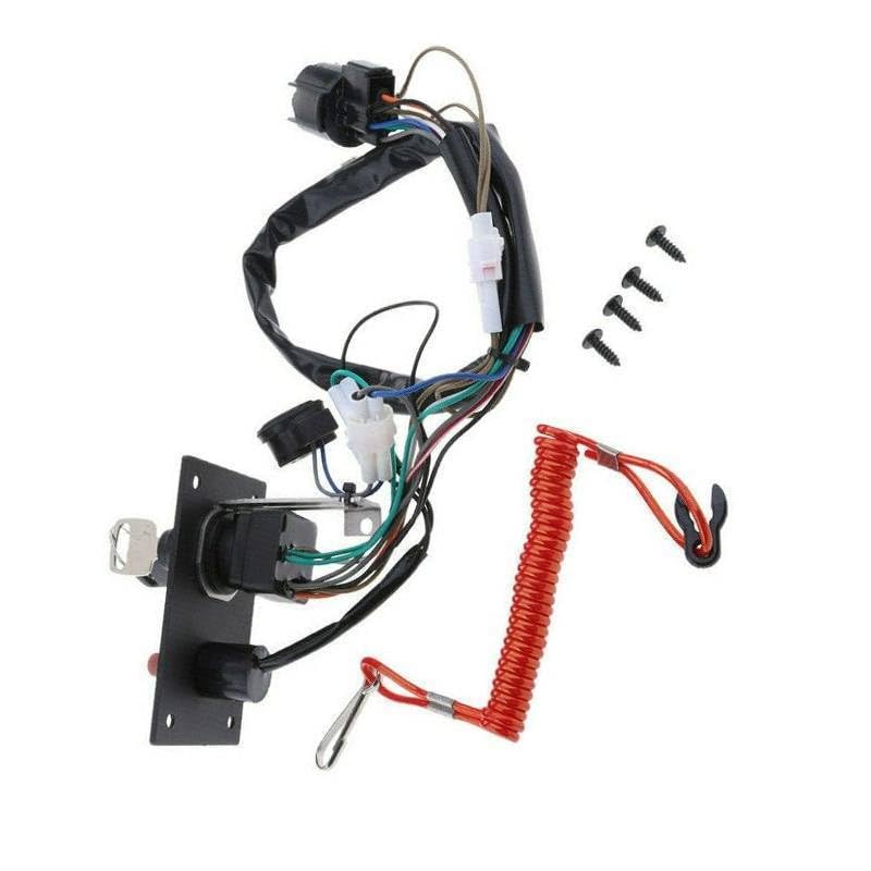 Marine Outboard Single Engine Ignition Key Switch Panel 37100-96J24 Compatible with Outboard Boat Motor Engine