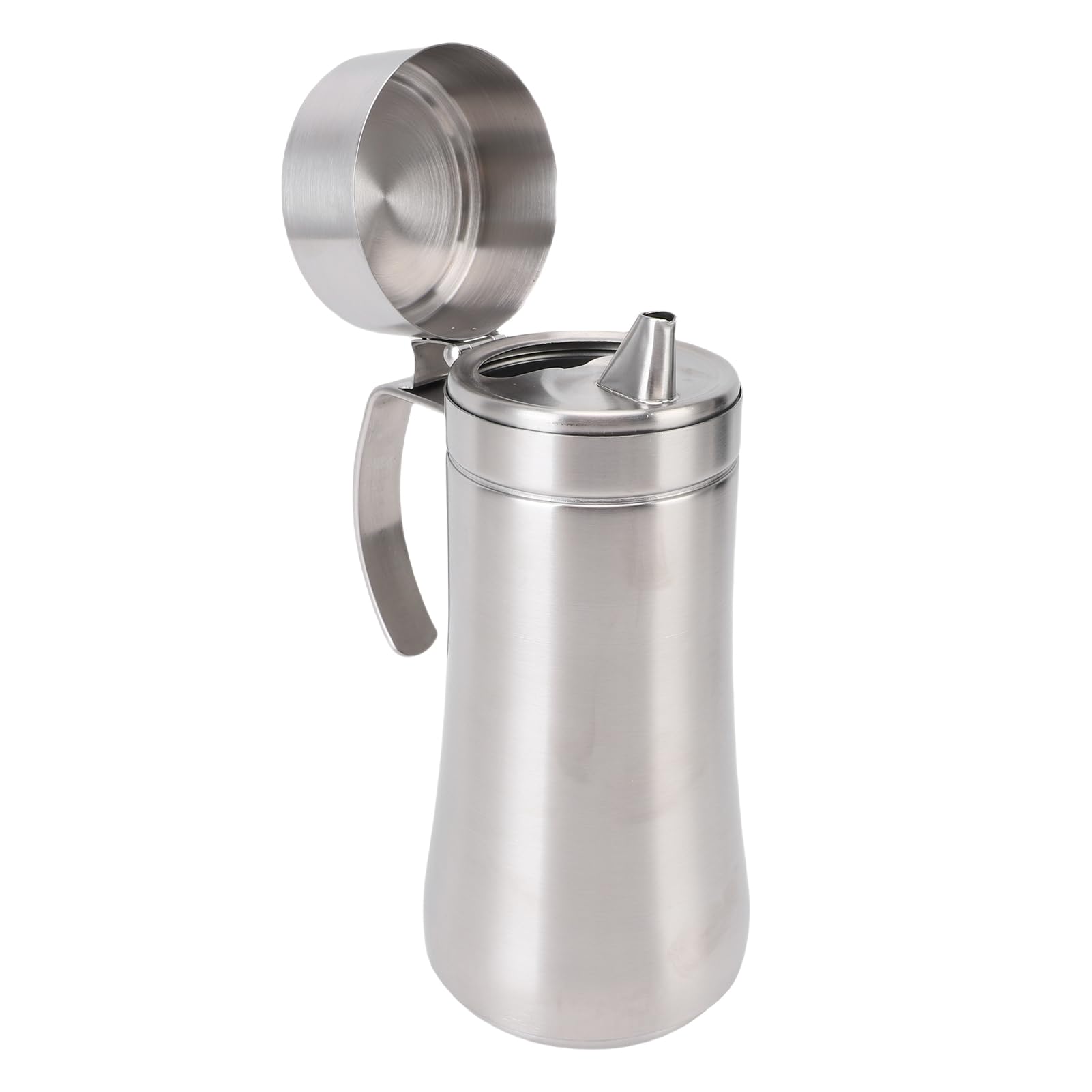 Bottiglia dispenser di olio in acciaio a tenuta stagna, contenitore multiuso per aceto con coperchio, per cucina, cucina, barbecue, strumento essenziale da cucina, 500 ml