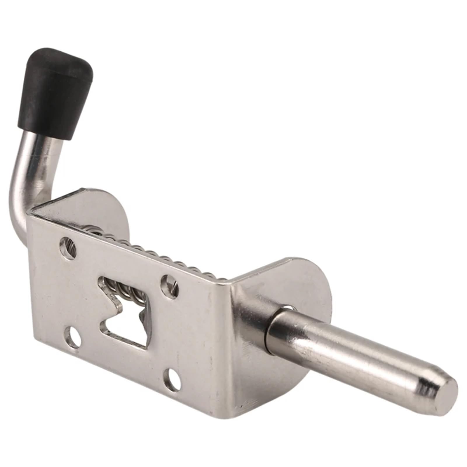 Pestillo con resorte, 10 piezas de acero inoxidable de 5 pulgadas con resorte, perno de barril de 2 mm de grosor, cepillado para puerta de patio, puerta de cobertizo