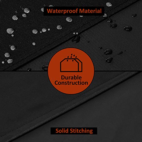 Arcedo 53 Inch Grill Cover Heavy Duty Waterproof, 3-4 Burner BBQ Grill Cover, Outdoor Gas Propane Grill Cover, Fade Resistant Barbecue Cover, Fits Weber Char-Broil Nexgrill and More Grills