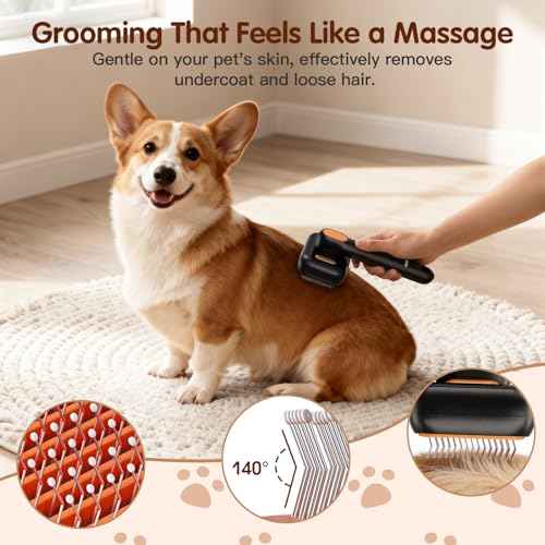 Image of Steam Cat Brush for Shedding, Self-Cleaning Deshedding Grooming Comb