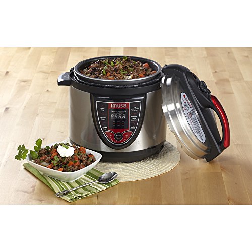 IMUSA USA 5Qt Electric Stainless Steel 5Qt. Bilingual Digital Pressure