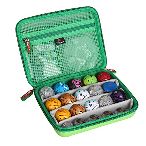 Mchoi Toy Organizer Case Fits for Bakugan Figures, BakuCores Armored Alliance, Geogan Rising, with Mesh Pocket for 20pcs Bakugan Figures and Accessories, Case Only