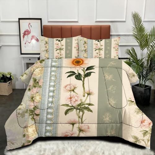 ZZXHG Nórdico Ligero | Impresión Moderna, Edredón Alternativo al Plumón, Reversible y Confortable, con 2 Fundas de Almohada, para Dormitorio Juvenil, 135x200 cm_6091a