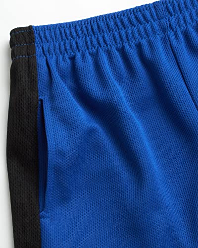Mad Game Boys Athletic Shorts - 5 Pack Athletic Performance Mesh Running Basketball Shorts for Boys with Pockets (Sizes 8-18)3