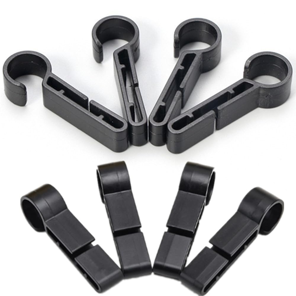 Akoak 12 pezzi casco faro ganci Hardhat clip per vari caschi, tappo di sicurezza, elmetto protettivo ( nero