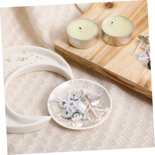 Kit de mechas para velas Tofficu 500 piezas con base miniatura 6