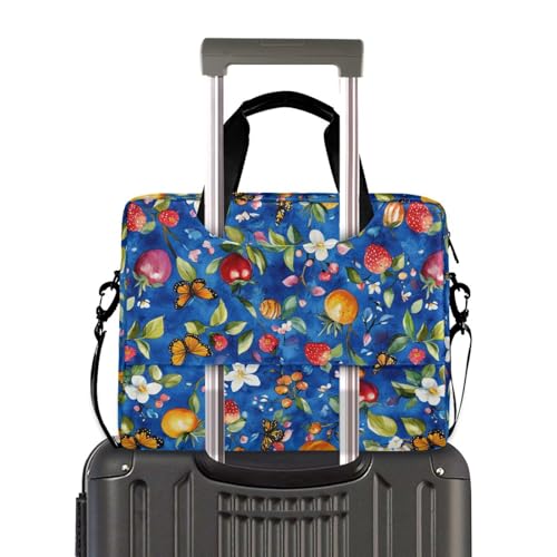 Funda para Laptop 15.6 pulgadas con asa y correa azul miniatura 4