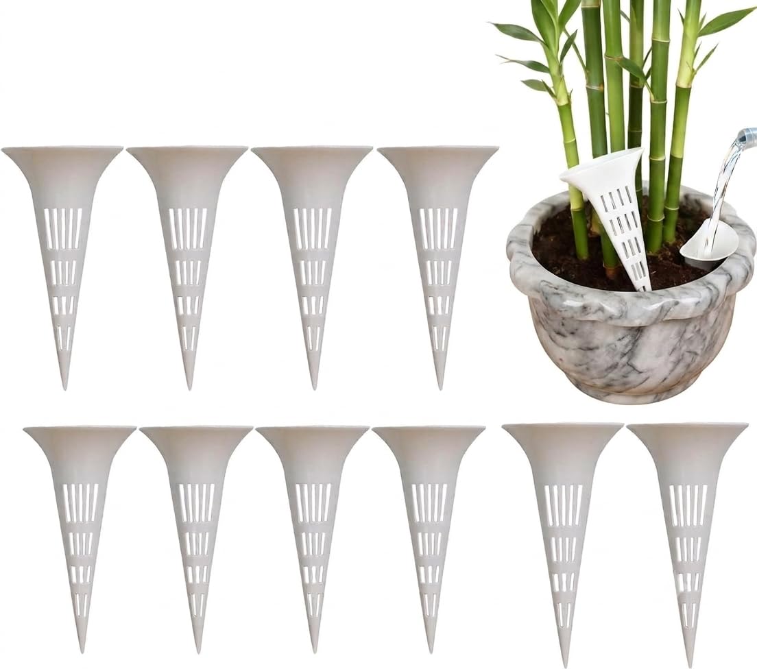 Deep Root Watering Stakes & Soil Aerators, 10-Pack