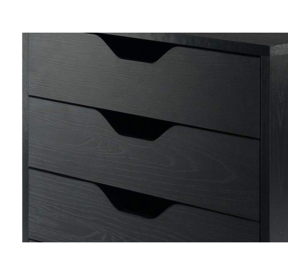 nowell U&L 美品　ブラック Amazon.com: Winsome Halifax 5-Drawer Storage Cabinet, Black (20519