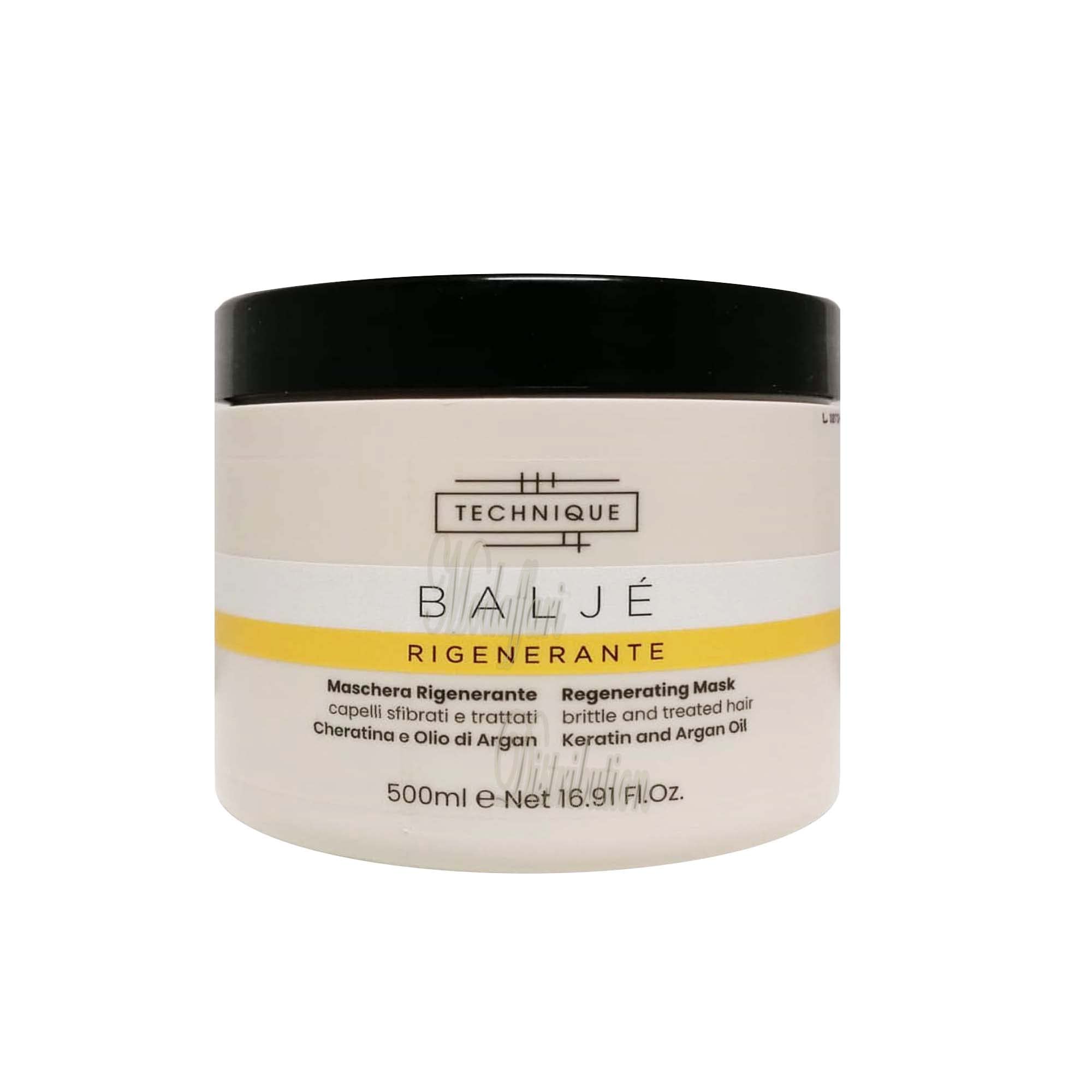 Technique Balje Regenerating Mask for Brittle & Treated hair with Keratin & Argan OIl 500ml, 500 ml (Pack of 1)