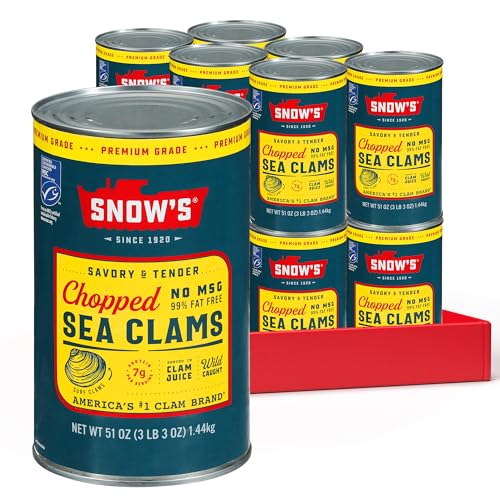 Image of Snow's Chopped Sea Clams in Clam Juice, 51 oz Bulk Can (Pack of 12)