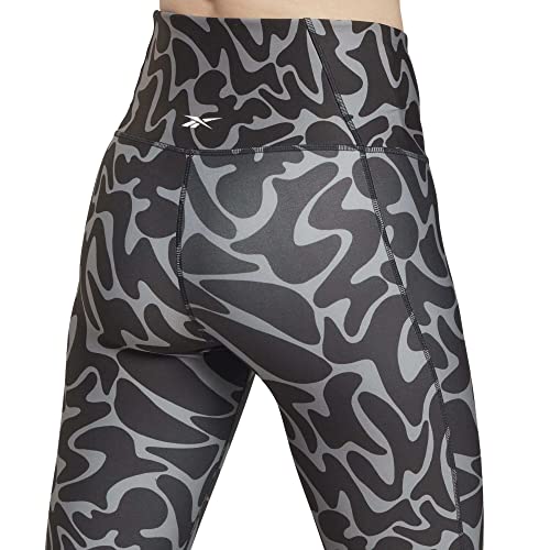 Image of Reebok Women's Wor AOP Tights (Hh8060-2Xs, Black, 2XS)