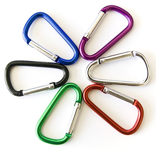 12pcs Aluminum Carabiner Clip Key Chain Key Ring 1-7/8