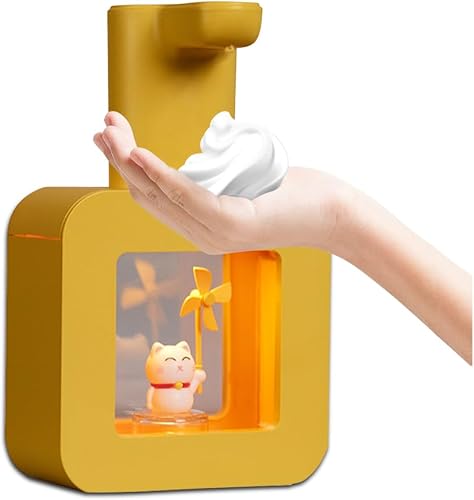 Miniatura 1 de Dispensador automático de espuma para niños, bonito dispensador de jabón para la escuela, baño, cocina, oficina, impermeable, recargable por USB,