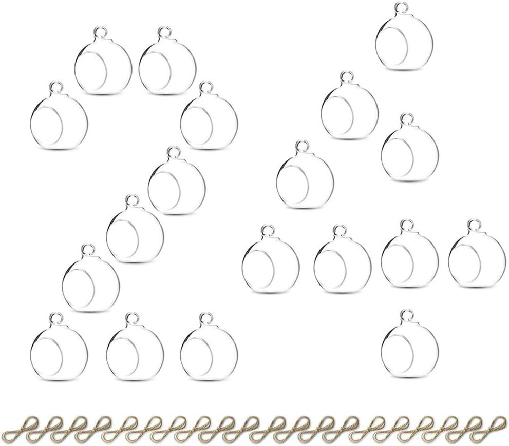 Hanging Tea Light Candle Holder 6cm Mini Glass Baubles Globe Ornament for Christmas Halloween Wedding Tree Decoration