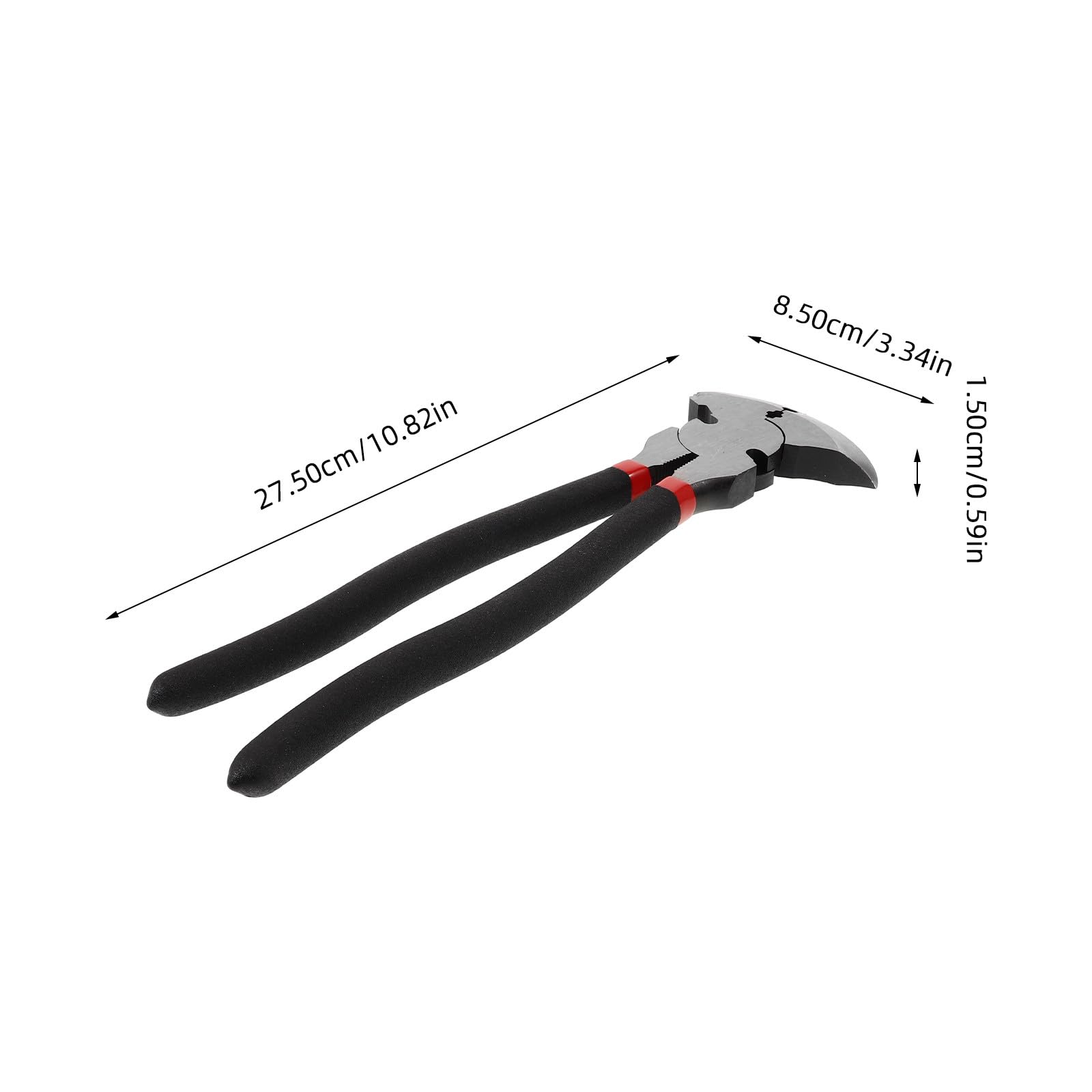 SOIMISS Alicates de Metal para Corte de Alambre y Extracción de Uñas, Herramienta Multiusos Negra para Construcción y Reparación de Cercas, Diseño Compacto y Resistente