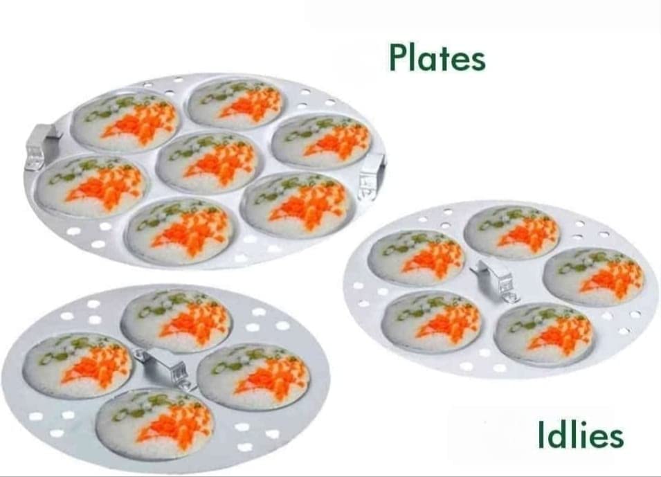 Subaa Standard Anodised Aluminium Idly Maker/Satti/Steamer/Cooker - 25 Idly Pot (2.2Kg, 3 dly Plate) Export Quality, Silver - 2.2KG - Image 5 thumbnail