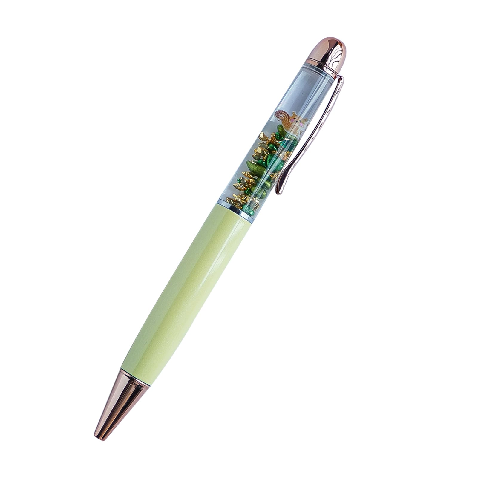 Sikyby Squirrel Animal Ballpoint Pen Unique Floating Glitter Stationery Perfect Birthday Party Favor Gifts(Yellow) — image 1