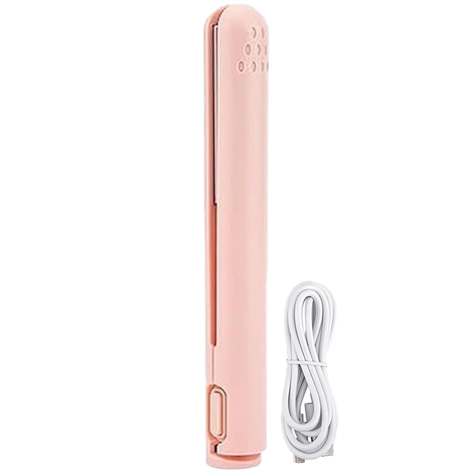 Hair Straighteners Curler Double Curling Iron 2-in-1 Portable Curling Iron Straightener Double Purpose Styler for Travel USB Rechargeable