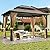 OUTLANE 10'x12' Hardtop Gazebo, Outdoor Polycarbonate Double Roof Canopy, Aluminum Frame Permanent Pavilion with Curtains and Netting, Sunshade for Garden, Patio, Lawns (Brown)