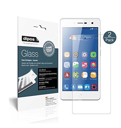 dipos I 2X Protector de Pantalla Mate Compatible con ZTE Blade L7 Vidrio Flexible Cristal Proteccion 9H