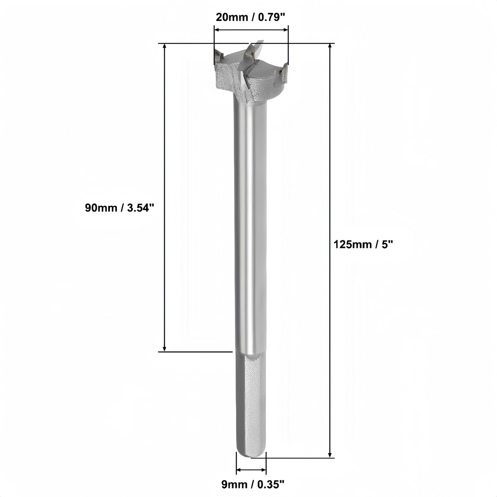 Boxonly Woodworking Hole Opener Drill Bit 20mm Forstner Drill Bits Tungsten Carbide Wood Hole Saw Hinge Drilling Bit Cutter - Image 4
