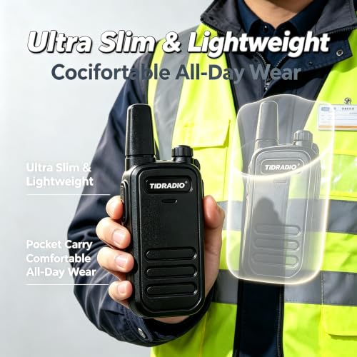 TIDRADIO TD-M11 Plus FRS Walkie Talkies Long Range, Waterproof/Dustproof,AI Noise Reduction,Web Bluetooth Programming,NOAA,VOX/Hand-Free,22CH,for Hunting,Camping,Emergency Use,Two-Way Radios,2Pack - image 5