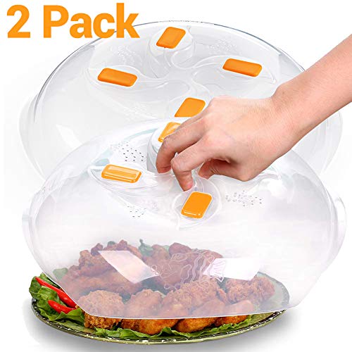 2 Pack - Microwave Plate Cover,Microwave Cover for Food BPA Free,Microwave Splatter Guard