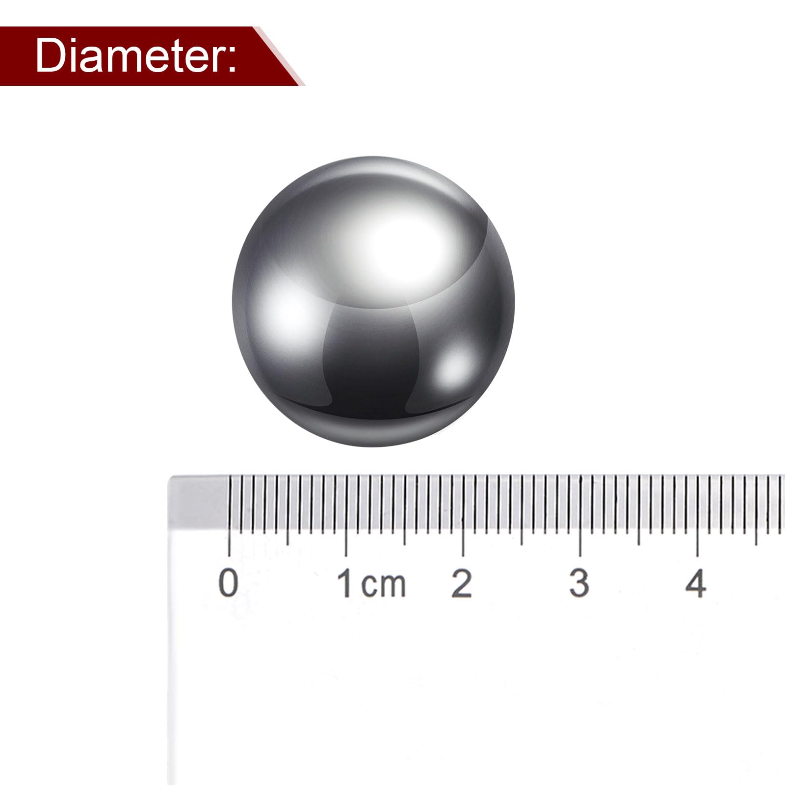 sourcing map 3 sfere di precisione in acciaio inox G200 201, diametro 24 mm, per cuscinetti