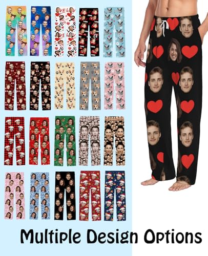 Personalized Pajamas Pants with Face Custom Pj Pants Photo for Men Women Customized Pajama Bottoms with Pocket Christmas Gift2
