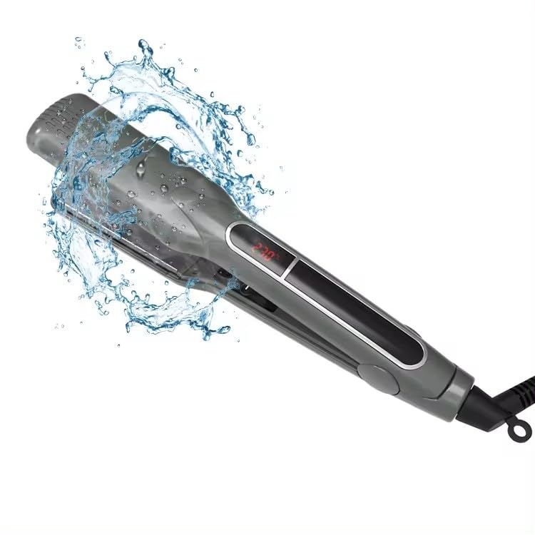 Plancha para cabello 2 en 1 con placas de titanio digital miniatura 2