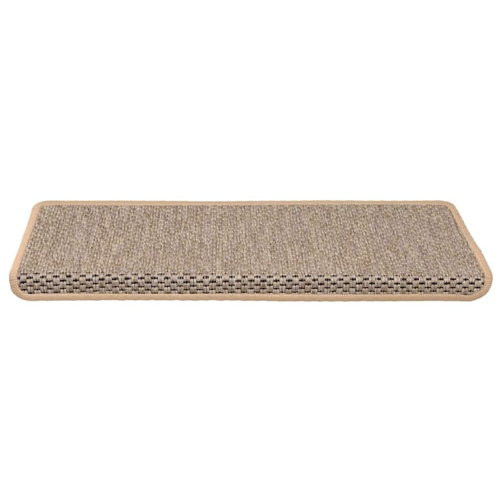 Tapis d'escalier Autocollants 30 pcs Beige Clair 65x21x4 cm revêtement antidérapant Protection sécurité Contre Chute intérieur extérieur Bois carrelage