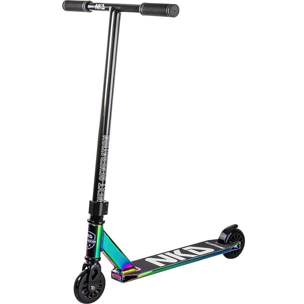 Patinete acrobático NKD – Next Generation | Rodamientos ABEC-9 de Alto Rendimiento | Manillar Giratorio de 360° para Freestyle | Aleación de Aluminio 6061 Duradera