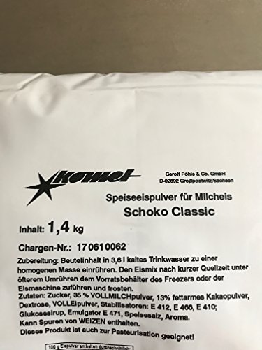 Komet Schoko Classic 1,4 Kg Eispulver Softeispulver Speiseeispulver Eismaschine