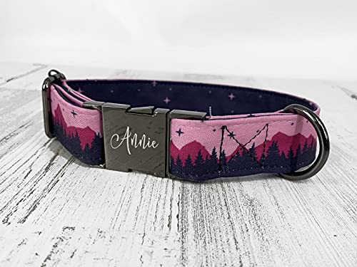 Generic Personalized Mountain Landscape Dog Collar W/Metal Buckle thumb #2