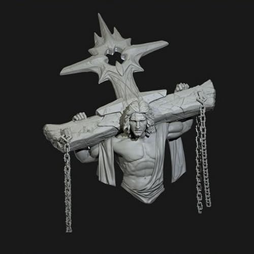 Miniatura 2 de PANGCHENG 110 Ancient Fantasy Man Warrior Bust - Figura de resina en miniatura modelo sin pintar