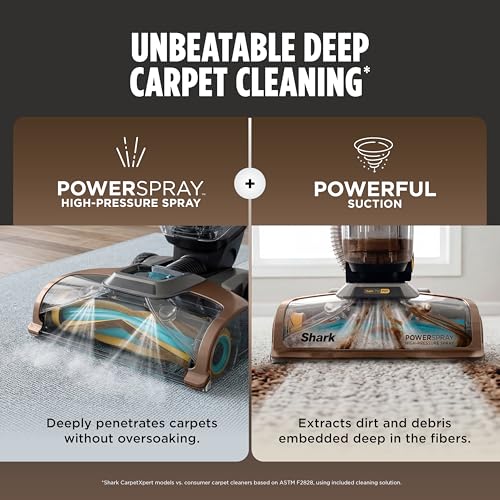 Image of Shark CarpetXpert HairPro | Upright Carpet, Area Rug & Upholstery Cleaner | StainStriker Handheld Tough Stain Remover & Onboard Self Clean | Pet Hair Pickup & Odor Removal | 4 Tools | Copper | EX301