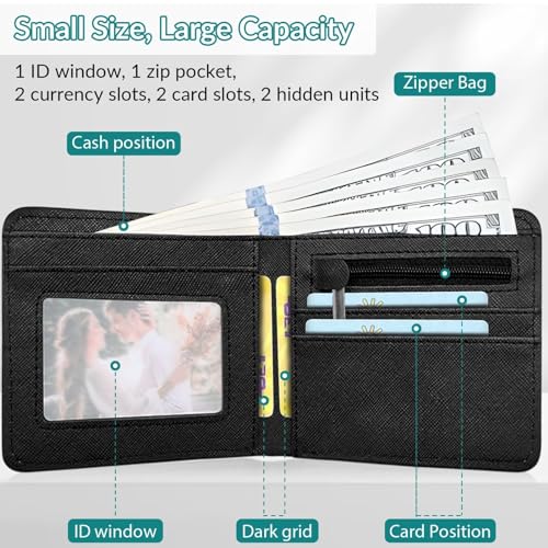 EXXBYELI Boys Wallet Gifts for Gaming Lover Gamepad Leather Teen Kids Wallets Credit Id Card Cash Holder Rfid Blocking Zipper Aesthetic Pattern With Coin Pocket Id Window for Gamers Men Boys Teenager3