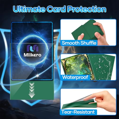 Image of 500 Count Card Sleeves, Matte Magic Card Sleeves, Smooth Shuffle & Tear Resistant, Fit for MTG, TCG, CCG (Dark Green)