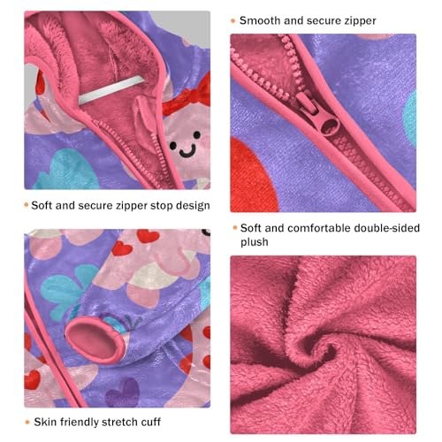 GuoChe Purple Background Boys Hooded Fleece Jacket3